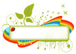 Colorful floral banner