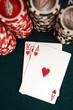 Poker, at et roi de coeur