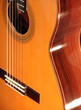 Classical guitar oblique view