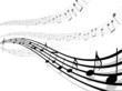 Abstract musical lines with notes. Vector illustration Abstract musical lines with notes. Vector illustration