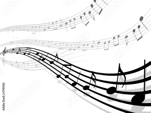 musical notes wallpaper. Abstract musical lines with