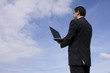 Businessman with a laptop
