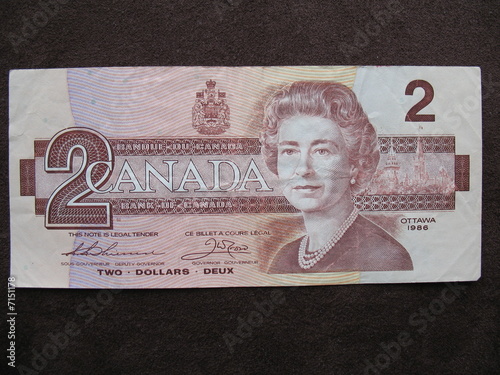 Photo: Old Canada 2 dollar bill Old Canada 2 dollar bill
