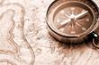 compass on map