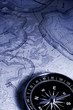 compass on map