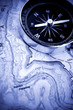 compass on map