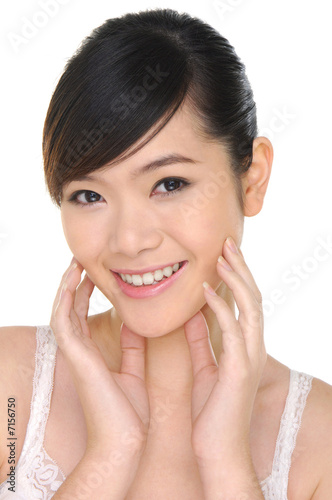 A beautiful asian girl close-up