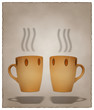 Hot coffee cups illustration