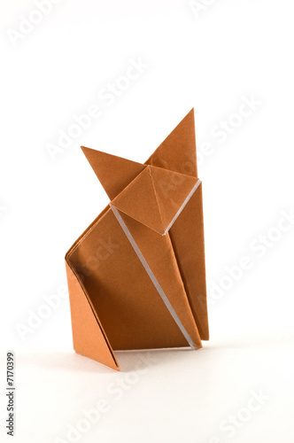 Single fox origami