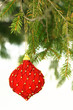 red ornament christmas ball
