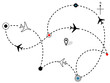Airline Plane Flight Paths Travel Plans Map