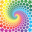 Colorful Flower Spiral Background
