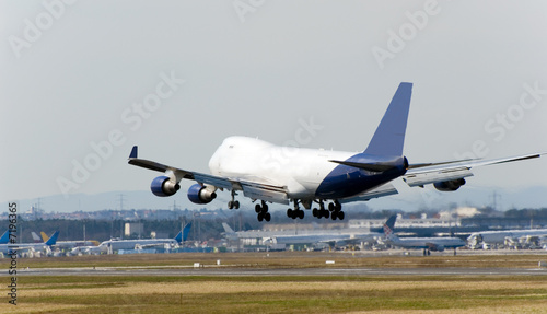Flugzeug bei Landung Flugzeug bei Landung