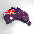 3d flag map of australia 3d flag map of australia