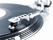 Turntable in motion.