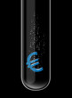 Euro symbol in test tube