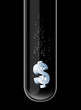 US dollar symbol in test tube
