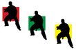 Three Kung Fu mans