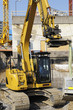 bulldozer inside building site