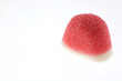 red candy on white background