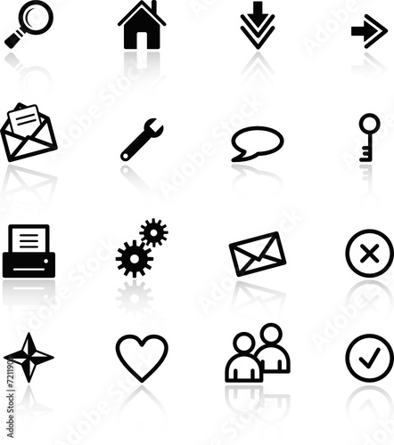 black basic web icons