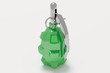 green hand granate on the white background