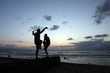 Teen Boys having fun at sunset