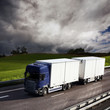 truck driving on country-road