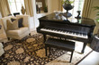 Grand piano in a luxury home.