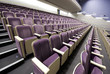 rows of empty seats interior pattern