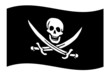 piraten fahne welle