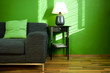 Green room with sofa
