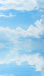 Photo: beautiful summer sky with water reflection beautiful summer sky with water reflection