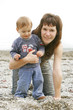 mother with son portrait