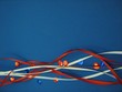 Patriotic Ribbon Background with Sequins