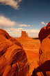 Between Rocks in Monument Valley Arizona