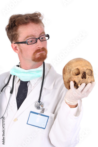 Photo: doctor with skull doctor with skull