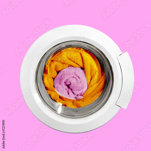 Photo: conceptual image of a washing machine conceptual image of a washing machine