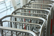 Row of luggage carts