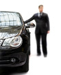 Man and car