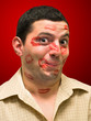 kissed man