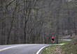 Bicyclist training for race