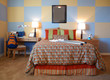 Youthful vibrant colorful bedroom
