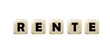 German Word Rente - pension on dice