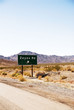 Zzyzx road in California sign.