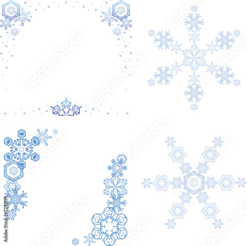 snowflake borders and frames. snowflake borders and background patterns