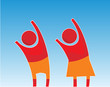 Illustration of  color couple in curve shape