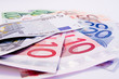 Euro banknotes on the table