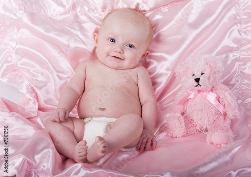 Photo: Baby and bear Baby and bear
