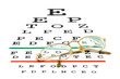 Glasses on eyesight test chart